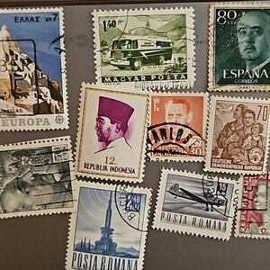 10pce 2$-25$/ World Stamps used and unused I believe all vintage  SALE!
